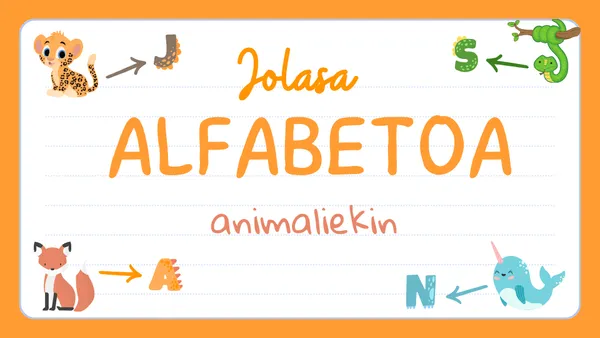 ALFABETOA ANIMALIEKIN